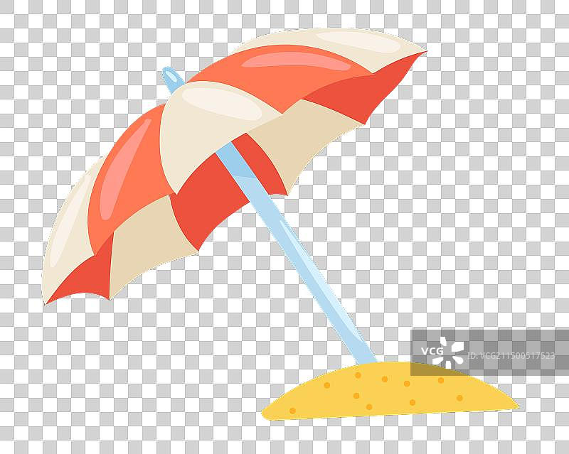 扁平风格的沙滩伞图片素材