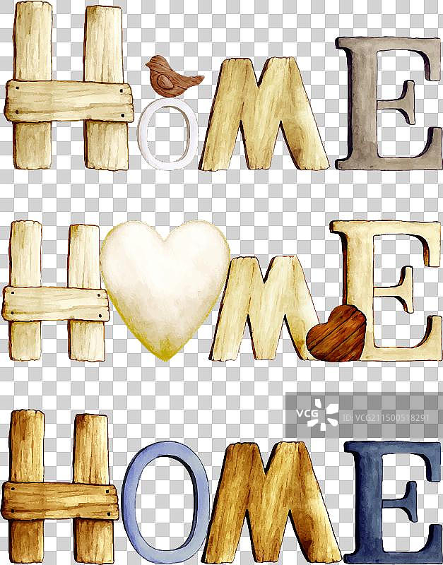 家居木制装饰元素图片素材