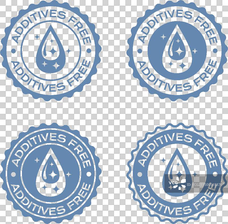 无添加剂标志套装标签图片素材