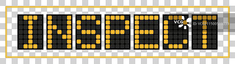 黑色背景上的橙色LED banner图片素材