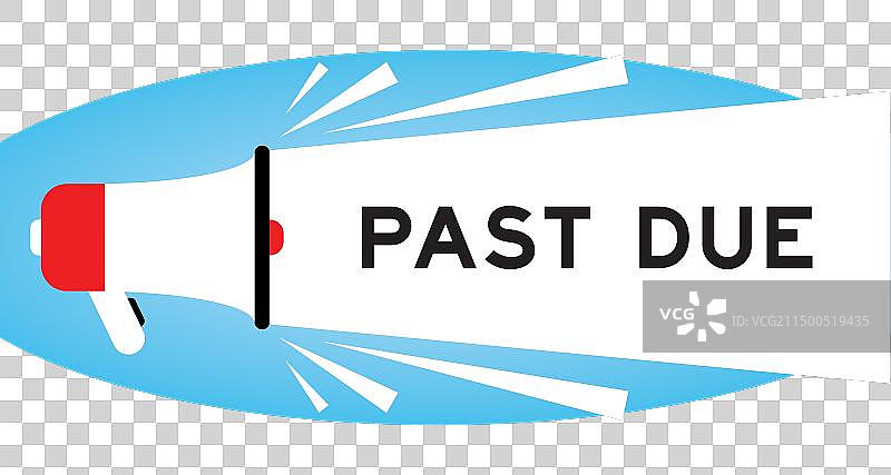 带有“过期”字样的彩色扩音器图标图片素材