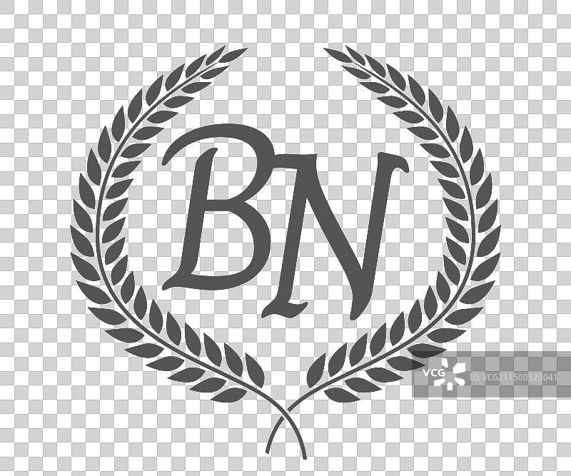 BN字母组合标志设计图片素材
