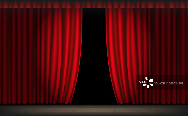 红色剧院豪华窗帘和帷幔图片素材