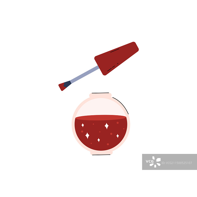 红色指甲油瓶图标图片素材