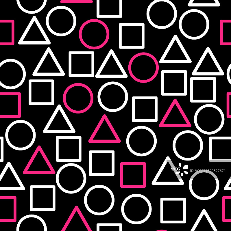 无缝几何图案概念版本图片素材