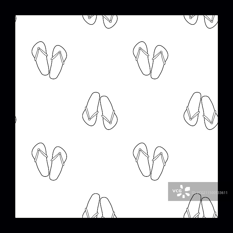舒适拖鞋轮廓无缝图案图片素材