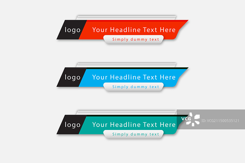 时尚的下方三分之一新闻线条banner图片图片素材