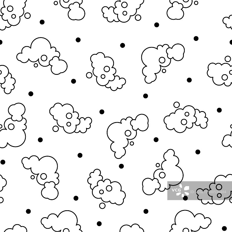 泡沫肥皂无缝图案着色页图片素材