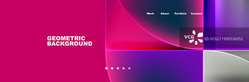 圆形三角形和正方形网站页面模板图片素材