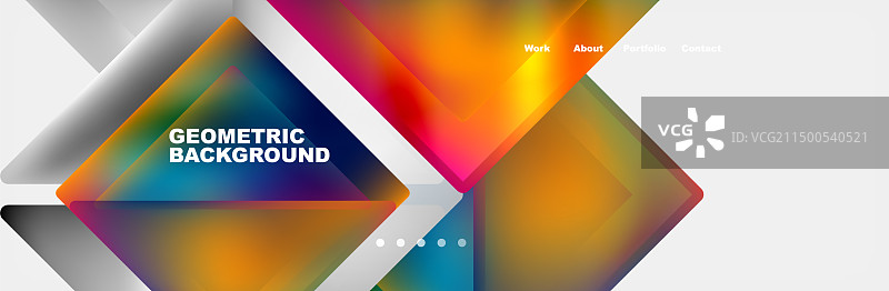 渐变三角形构图，亮色流体图片素材