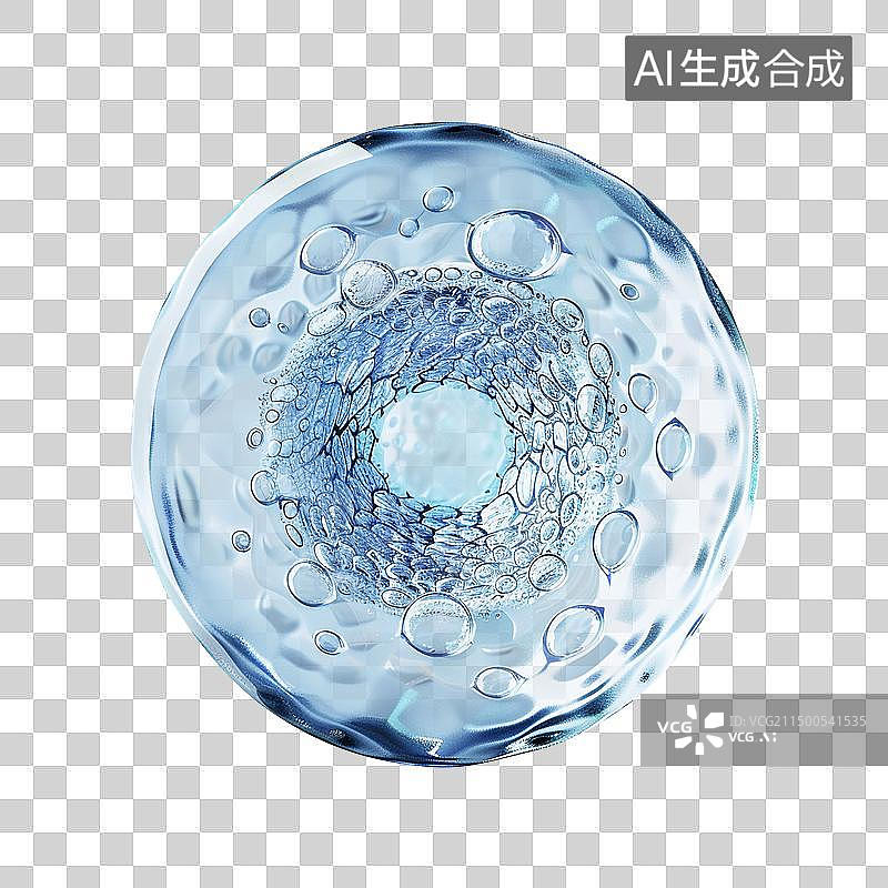 【AI数字艺术】晶莹的水珠透明免扣元素图片素材