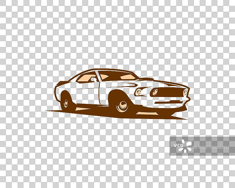 1968年福特野马390汽车标志图片素材