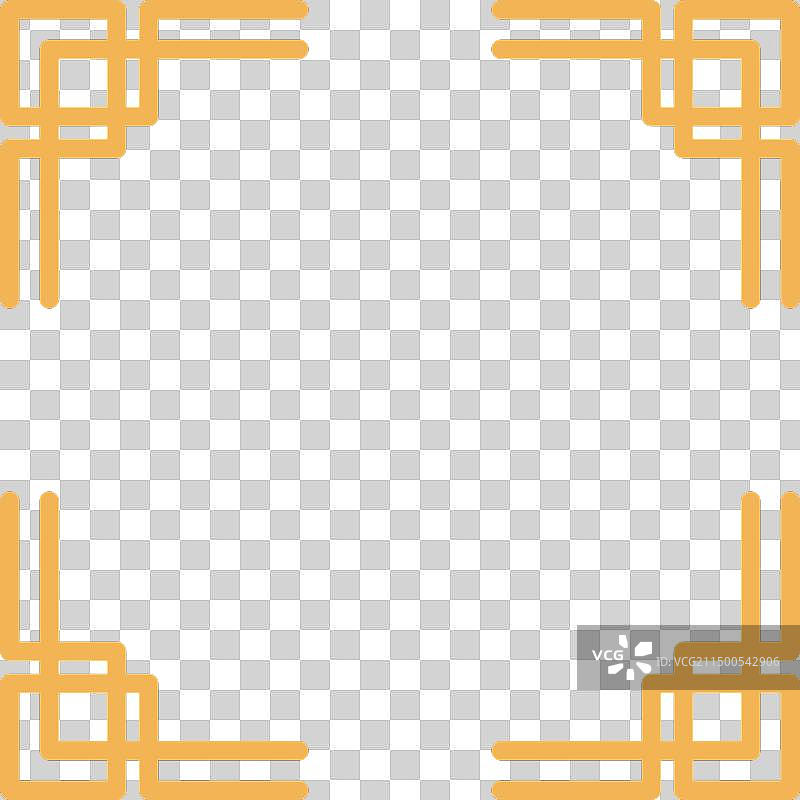 传统亚洲几何方形边框角图片素材