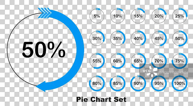 圆形图表饼图信息图元素图片素材