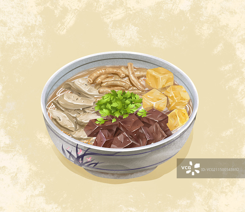 南京特色美食之鸭血粉丝汤图片素材