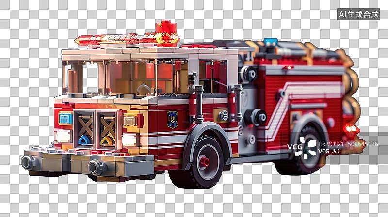 【AI数字艺术】消防车 免扣 卡通 C4D图片素材