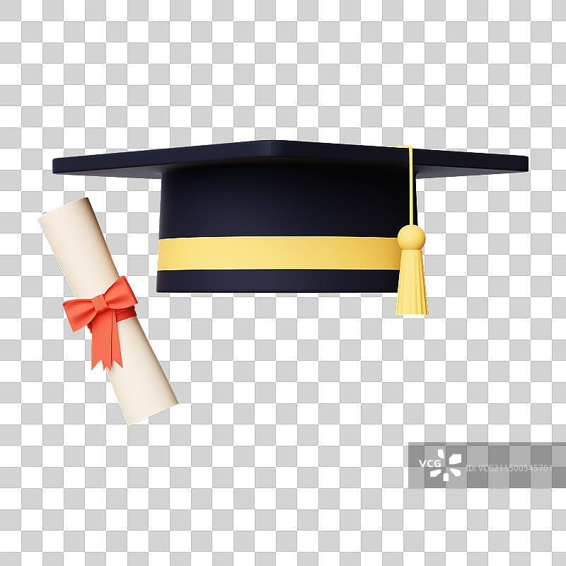 三维立体录取通知书表彰喜报学位帽毕业免扣元素图片素材