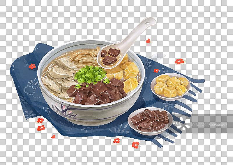 中国特色美食之 鸭血粉丝汤图片素材