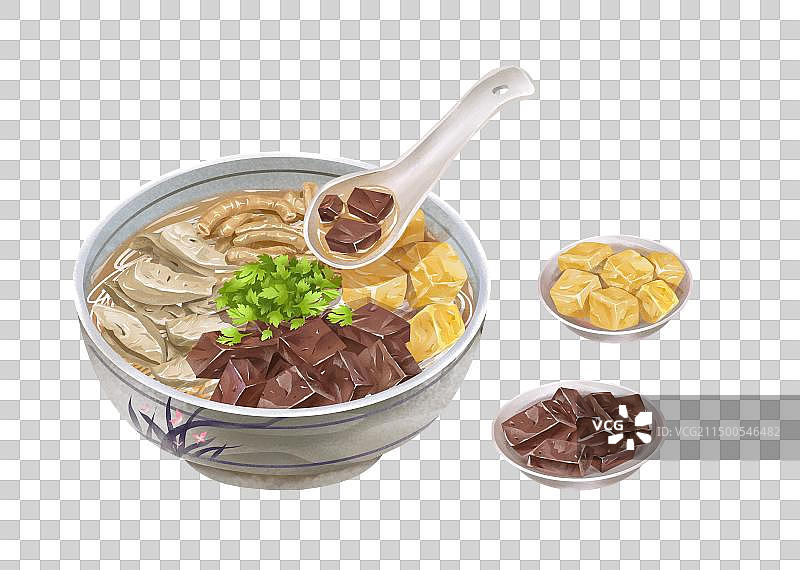 中国特色美食之 鸭血粉丝汤图片素材