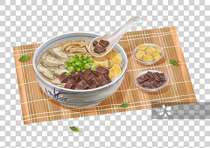 中国特色美食之 鸭血粉丝汤图片素材