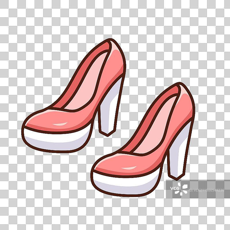 高跟鞋矢量插画图片素材