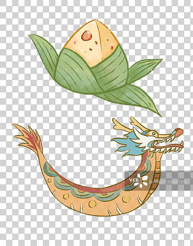 传统节日端午免扣仿水彩肌理插画图片素材