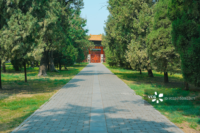 曲阜孔庙 “道贯古今”牌楼  山东省济宁市曲阜三孔旅游区图片素材