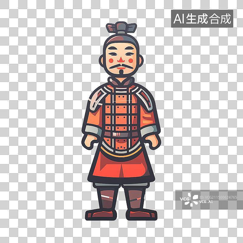 【AI数字艺术】中国古代兵马俑插图形象免抠素材图片素材