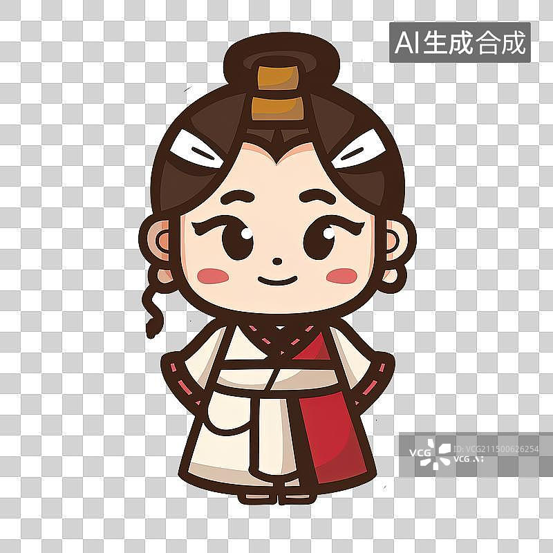 【AI数字艺术】中国古代可爱的女孩图片素材