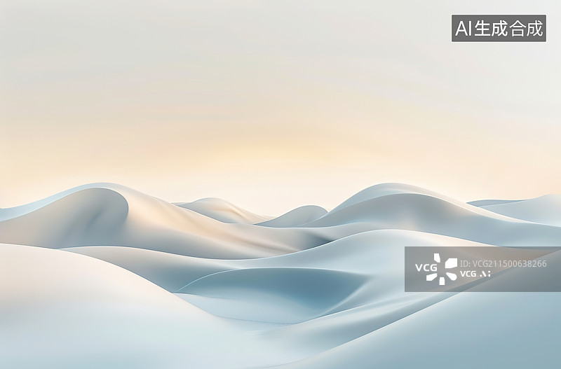 【AI数字艺术】日落时沙漠对天的景色图片素材