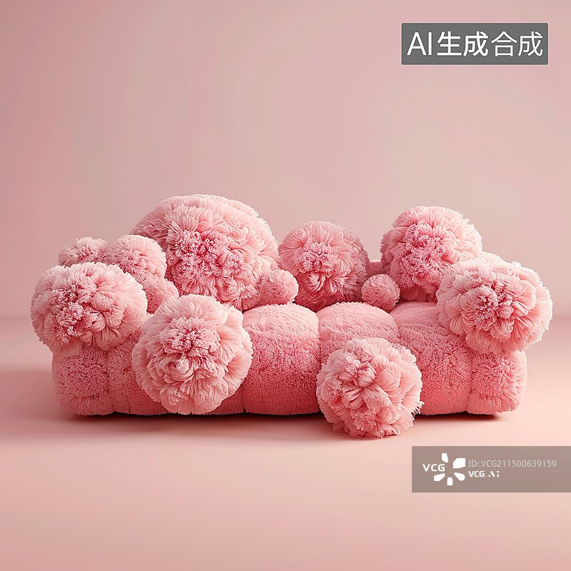【AI数字艺术】粉红色背景下的纸杯蛋糕特写镜头图片素材