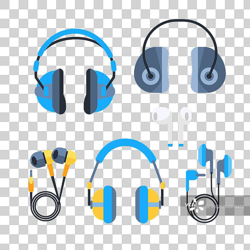 无线耳机配件套装图片素材