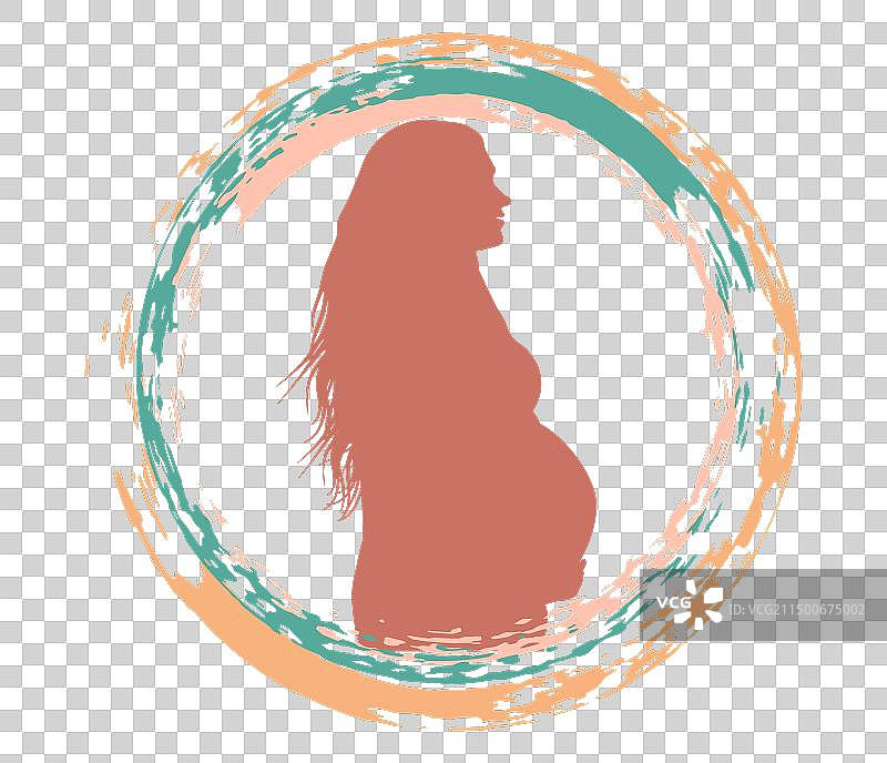 快乐孕妇的轮廓图片素材
