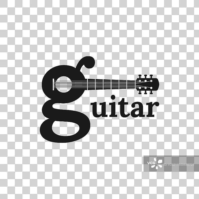 吉他logo，过渡到字母g图片素材