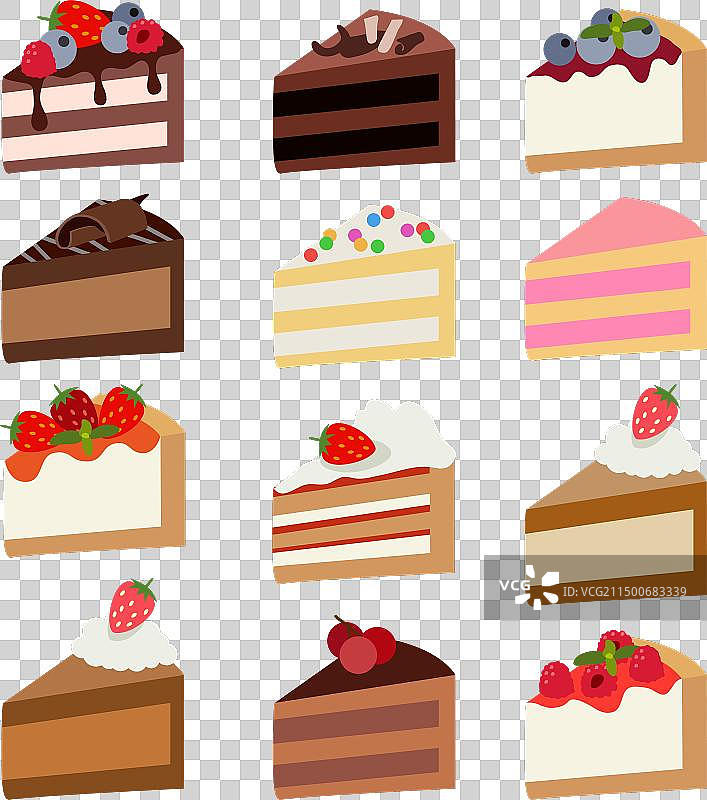 浆果蛋糕切片图片素材