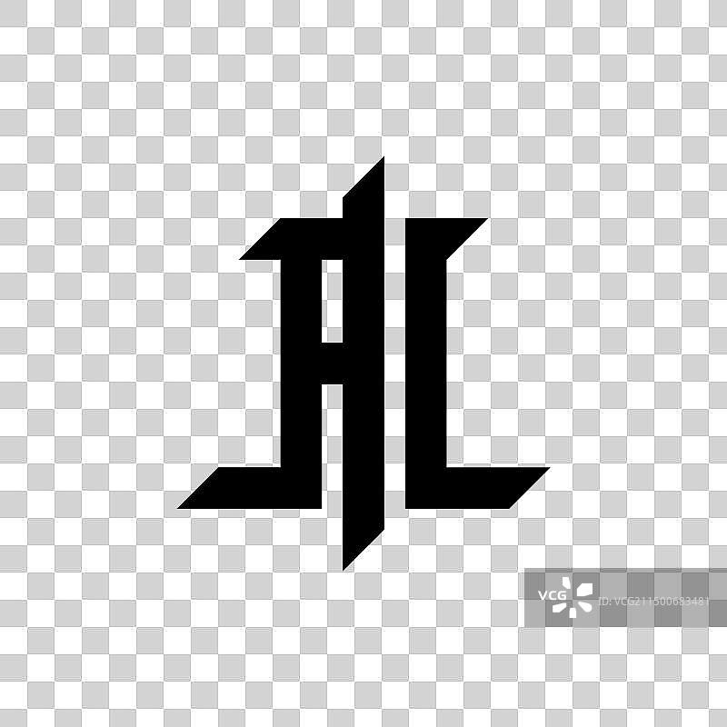 哥特式书法字母组合AL图片素材