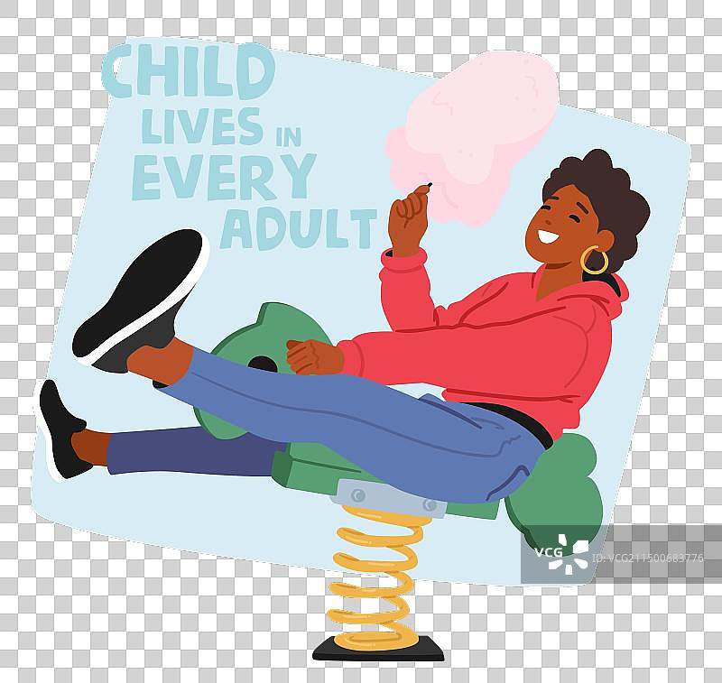 在弹簧椅上嬉戏的成年女人图片素材