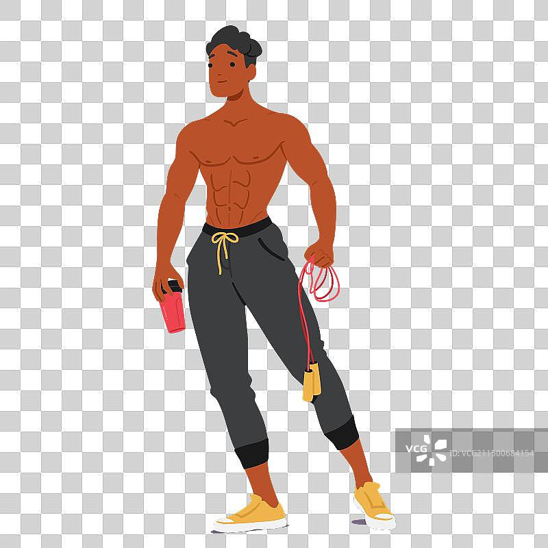 体格健美的肌肉发达的运动型男人图片素材