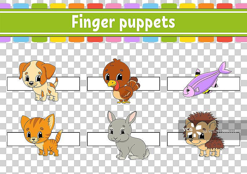 儿童可爱卡通手指玩偶图片素材