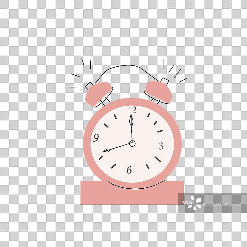 卡通涂鸦闹钟图片素材