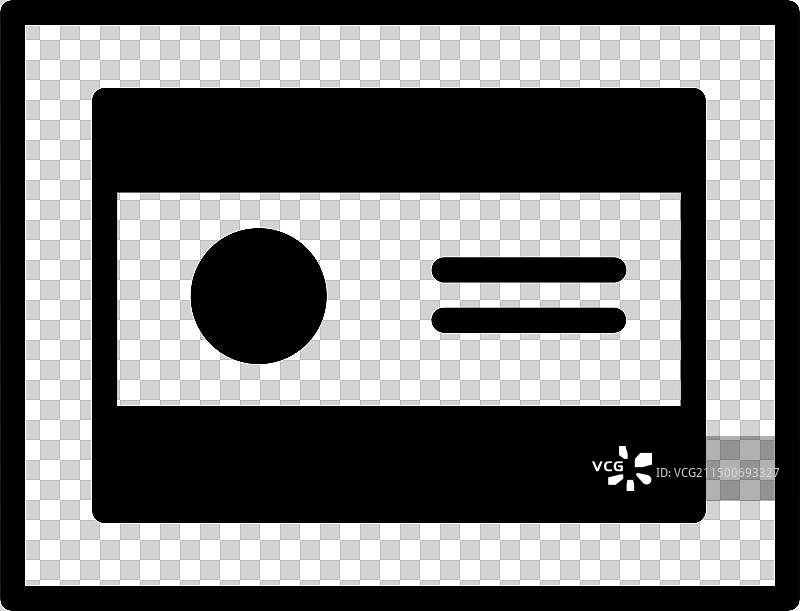 带圆圈的黑白卡片图片素材