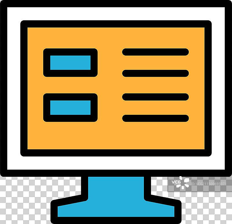 带有黑白屏幕的电脑显示器图片素材