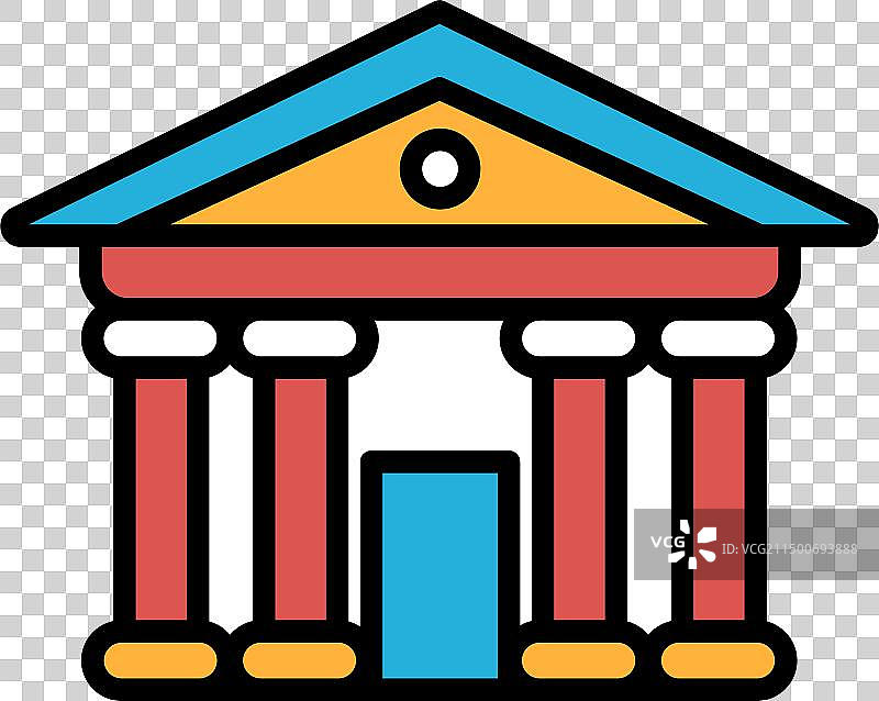 带有圆柱和穹顶的建筑物图片素材