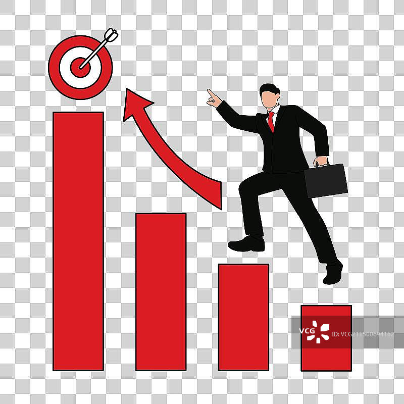 商务男士在事业上获得成功图片素材