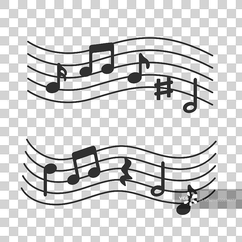 可爱音符乐谱图标图片素材