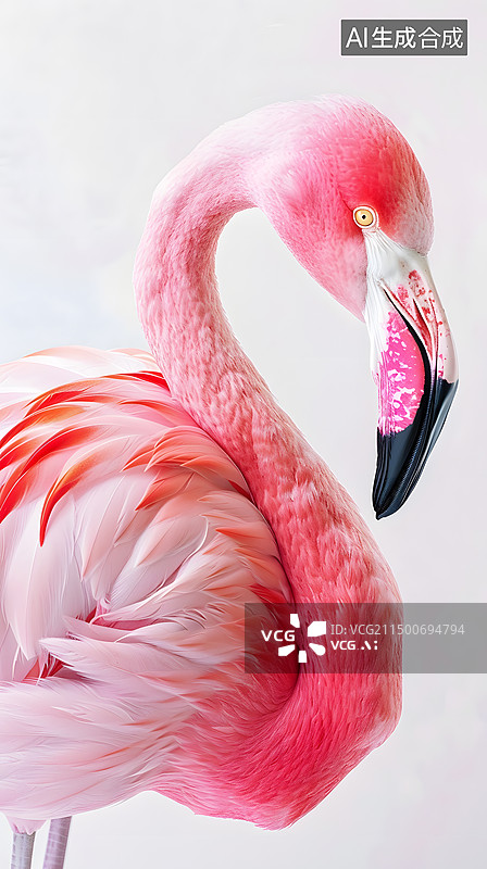 【AI数字艺术】火烈鸟背景图片素材