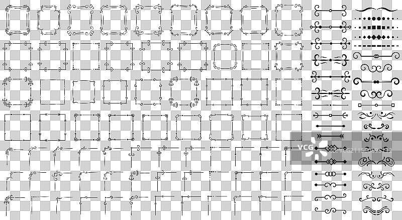 复古边框和角标图标合集图片素材