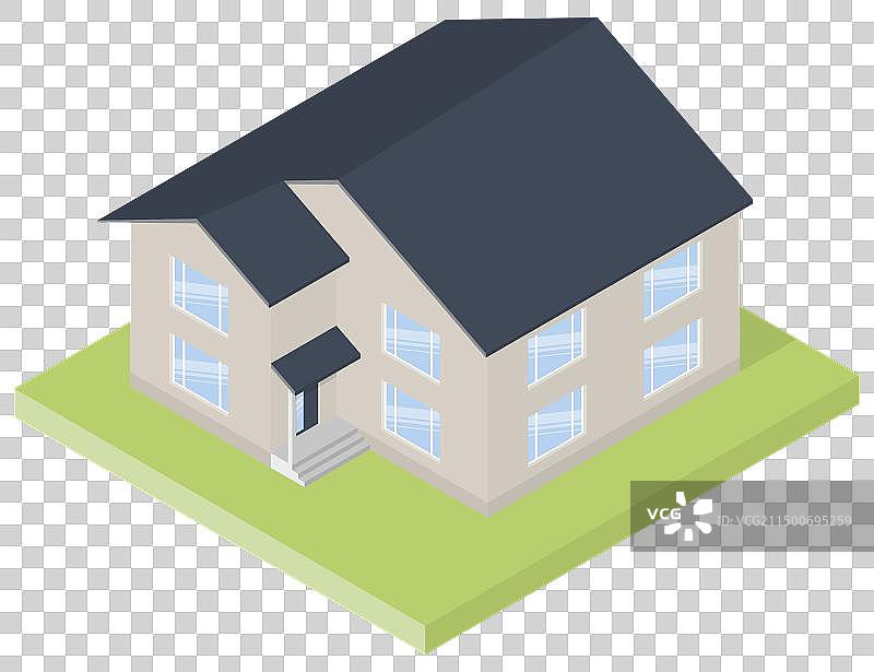 2.5D住宅楼图标图片素材