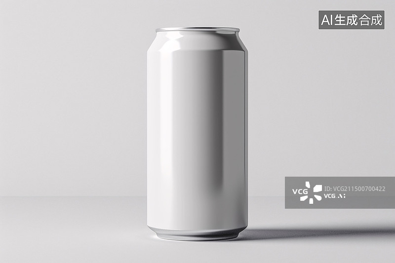 【AI数字艺术】白色背景啤酒苏打水铝罐设计模板3d渲染图片素材
