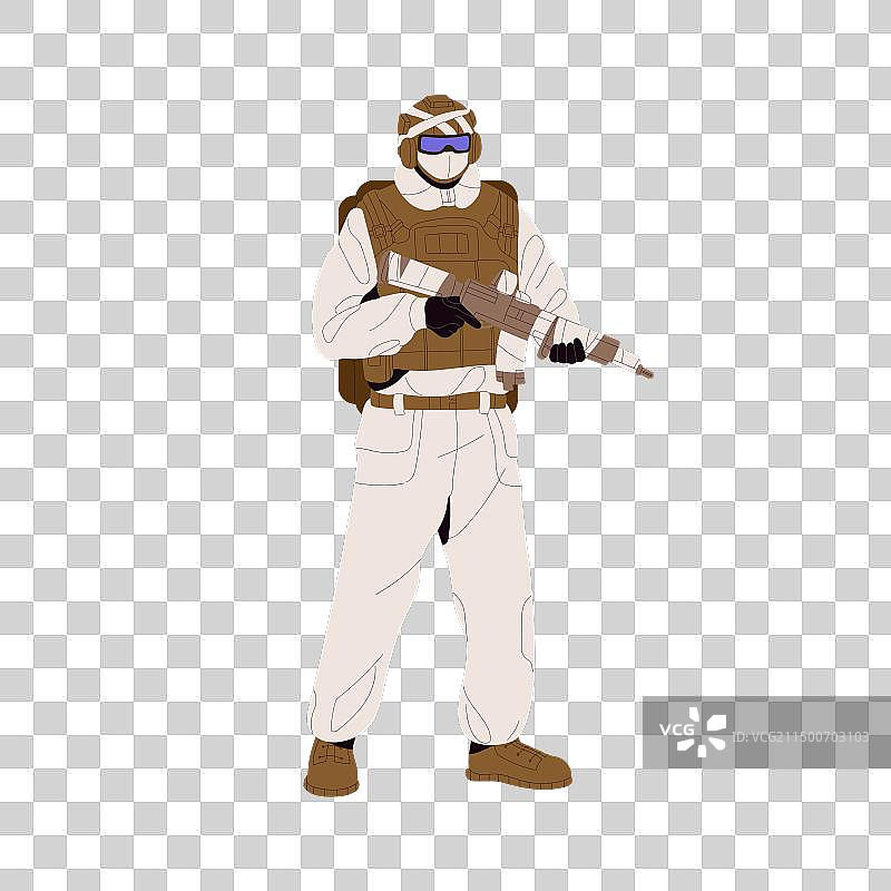 冬季伪装士兵图片素材